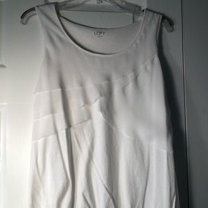 White ruffle tank top